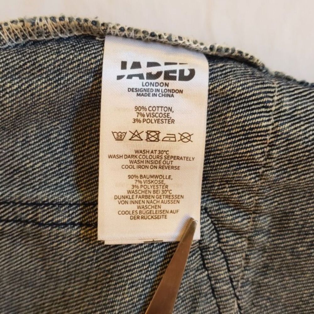 NWT Jaded London - Extreme Distressed Mini Skirt - Blue - Women Size 0 - Picture 8 of 8